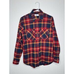 TNA Aritzia Oversized Plaid Flannel Shirt Button Up Organic Cotton Womens S Sz 1